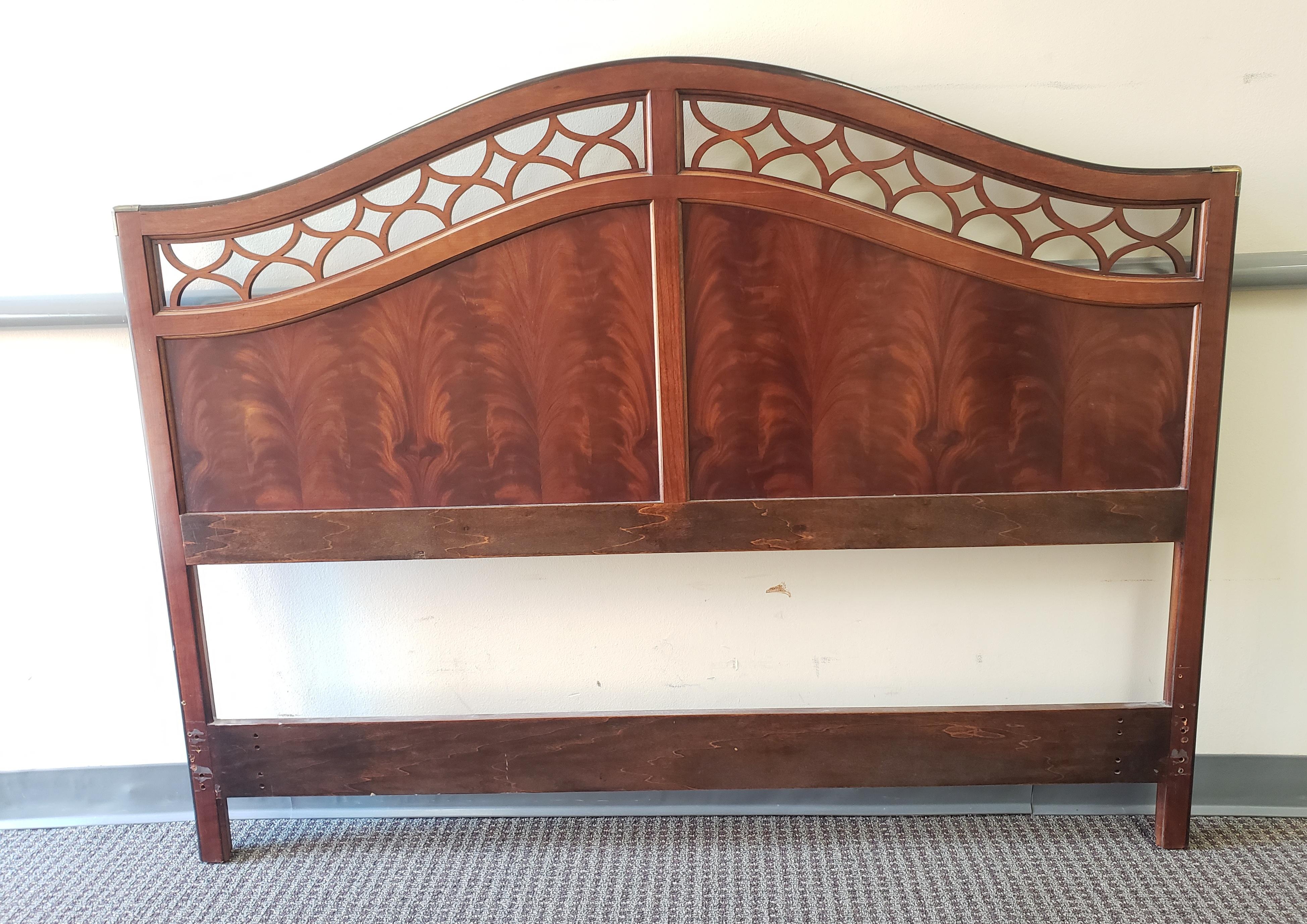 Varnished 1970s National Mtairy Furniture Flame Mahogany Full Size Headboard For Sale