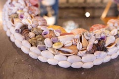 1970 Nature Seashells Oval Wall Mirror (miroir mural ovale)