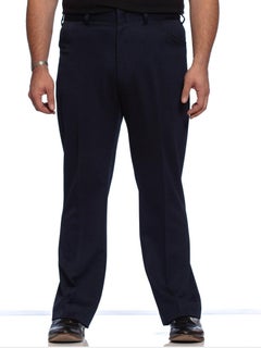 1970'S Navy Blue Polyester Knit Men's Disco Flared Pants