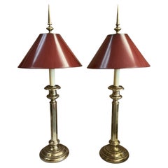1970s Neo-Classical style Brass Frederick Cooper Table Lamps - Pair