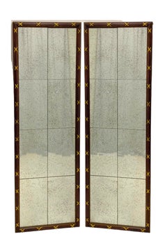 1970er Jahre Neo-Klassischen Stil geschnitzt Mahagoni und vergoldete Spiegel - Paar