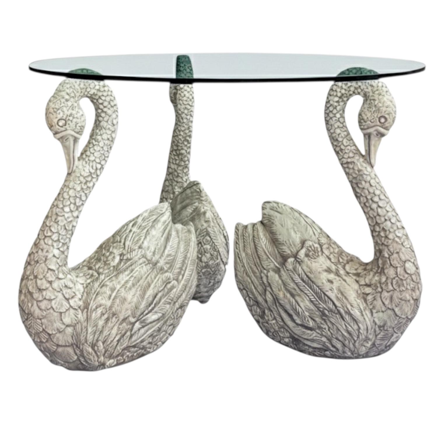 Neoclassical 1970s Neo-Classical Style Cast Swan Center or Dining Table For Sale