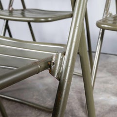 1970's New Old Stock Original French Army Surplus Folding Chairs - Very Large Qu