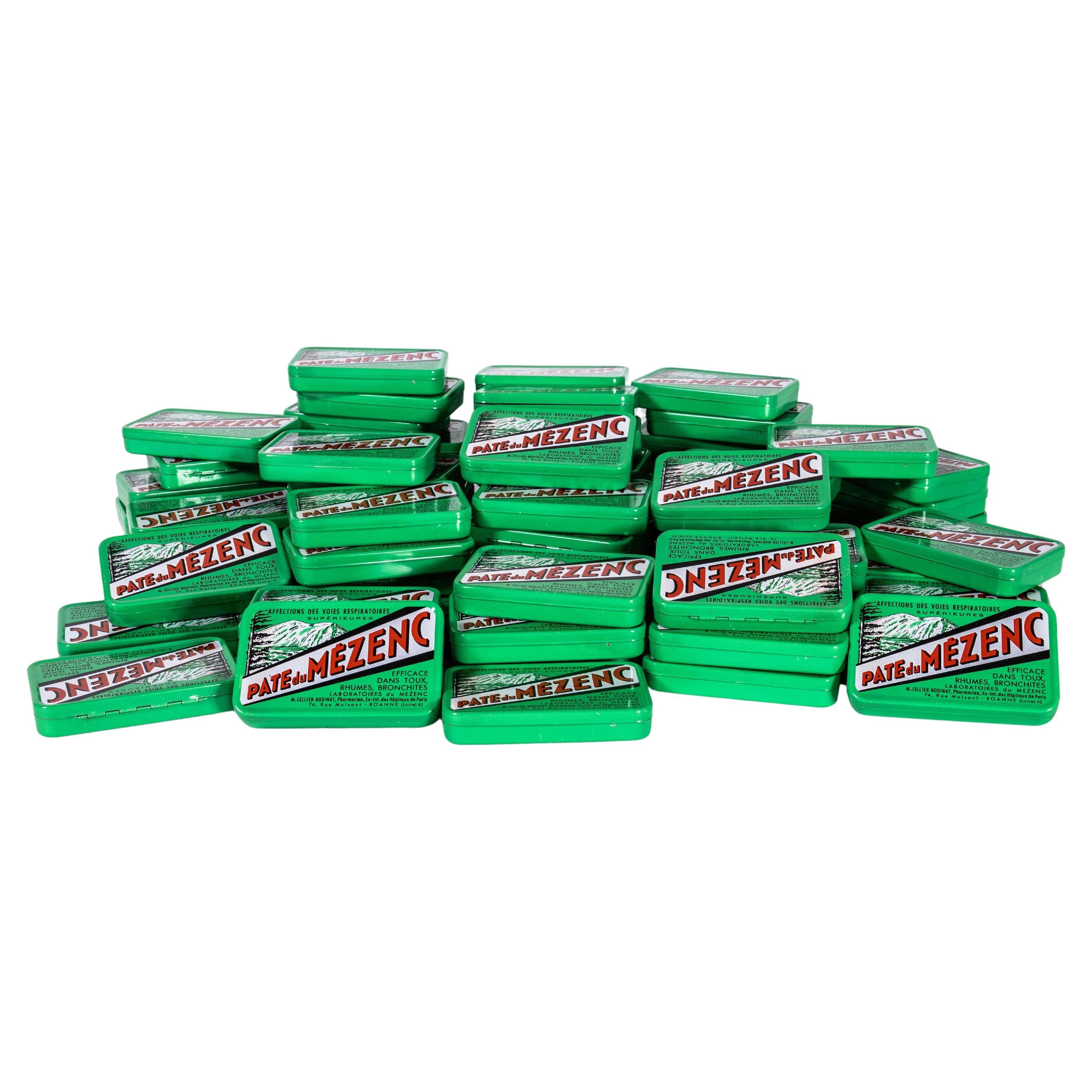 1970's New Old Stock Pharmacy Tins - Pate Du Mezenc - Gran Cantidad Disponible