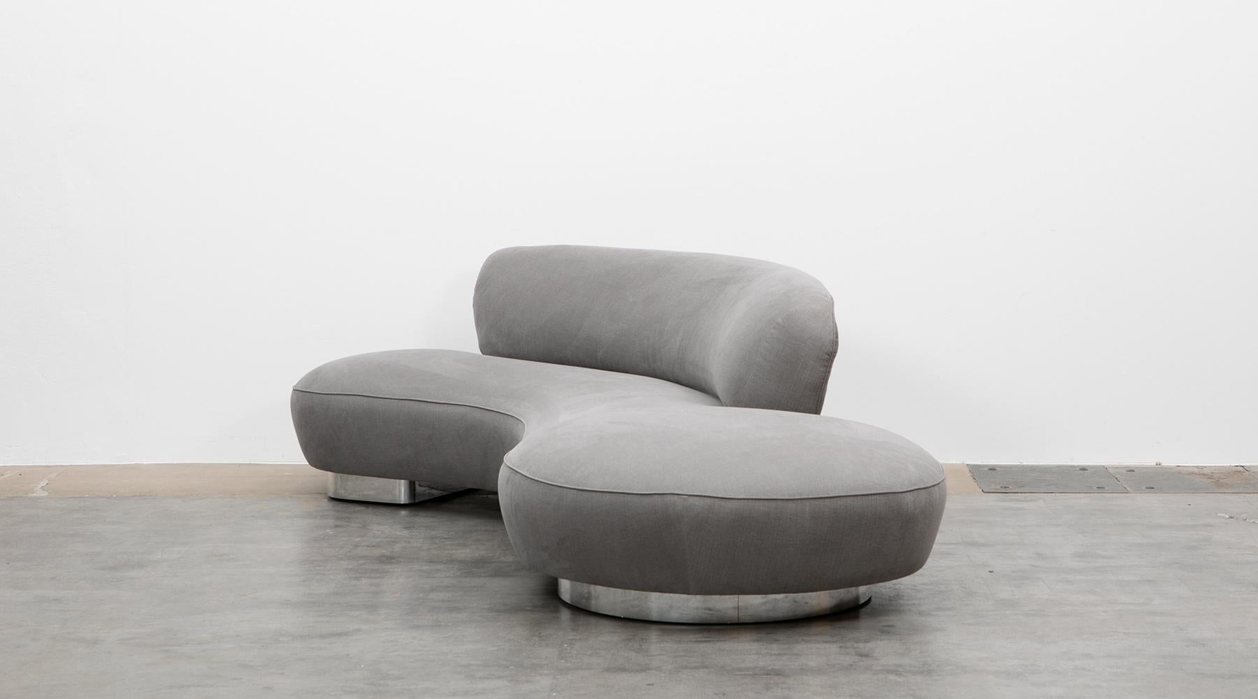 American 1970s New Upholstery Sofa by Vladimir Kagan