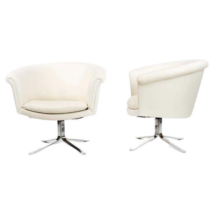 Nicos Zographos Alpha Bucket Desk Chairs w/ Bronze Base Cordovan ...