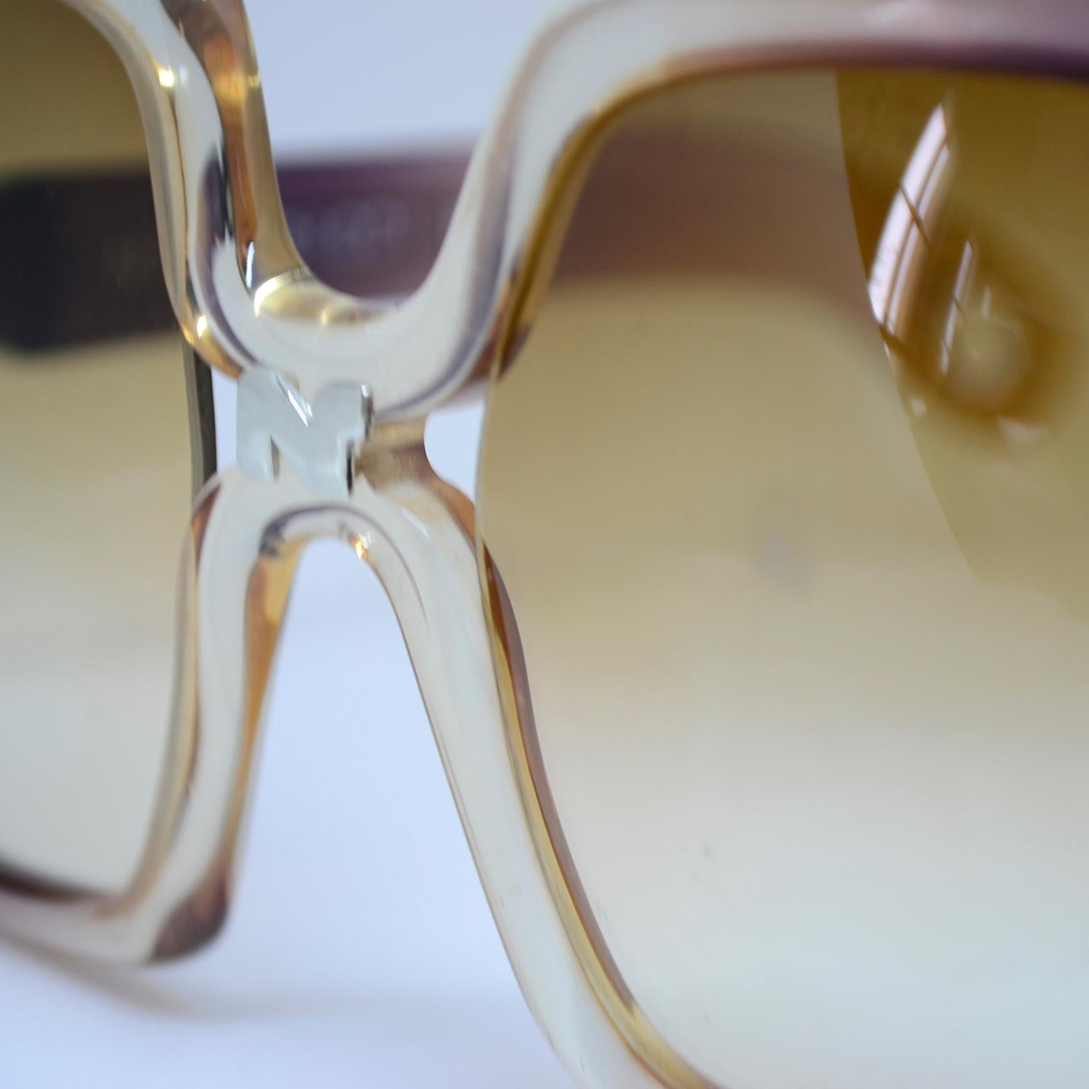 1970s Nina Ricci Vintage Ombre Purple Oversized Frames Sunglasses 6