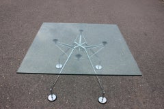 1970s Norman Foster Large Glass Table Model Nomos for Tecno, Italy