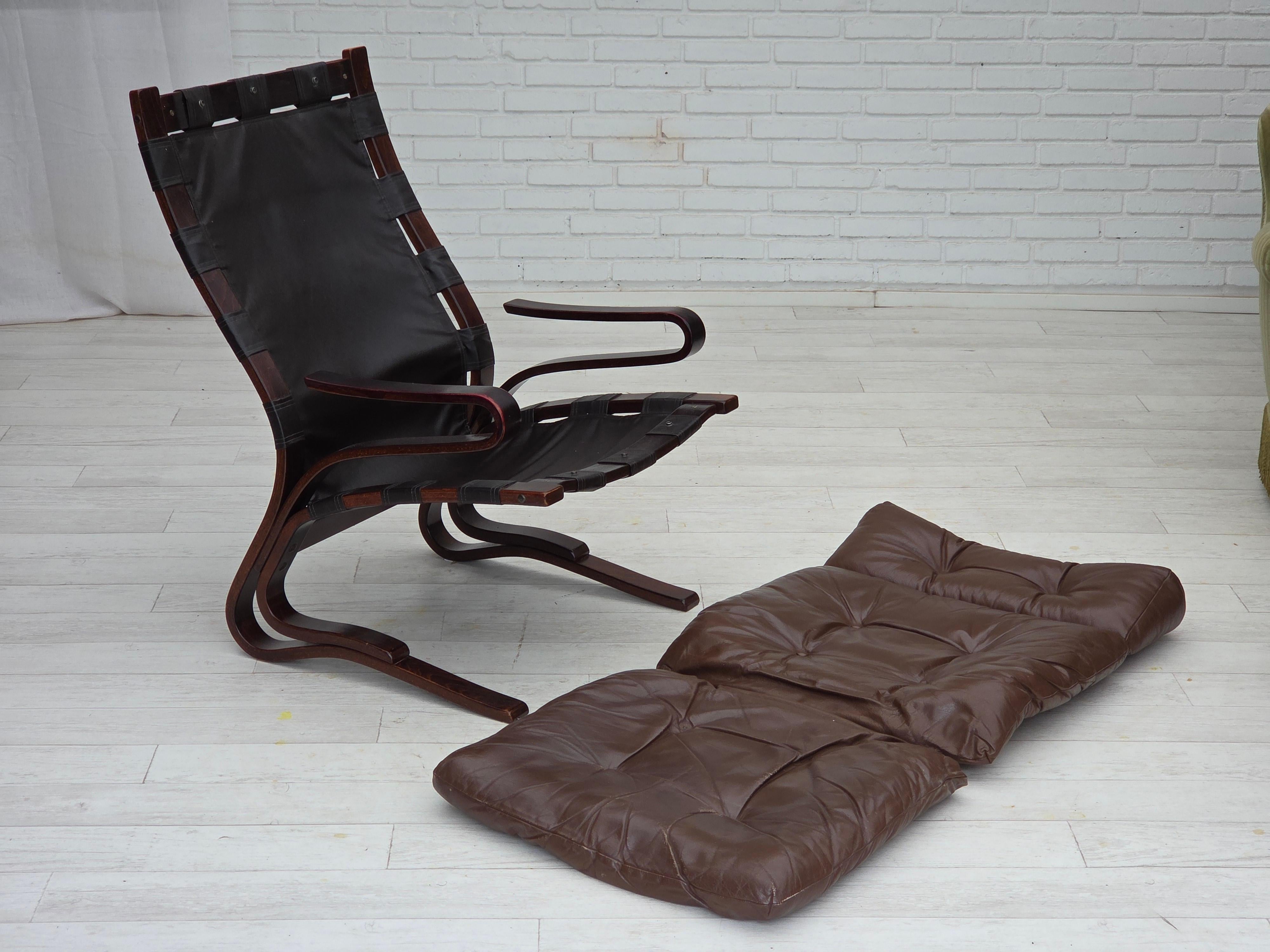 Années 1970, Design/One norvégien par Erde & Nordhal Solheim, chaise longue, modèle 