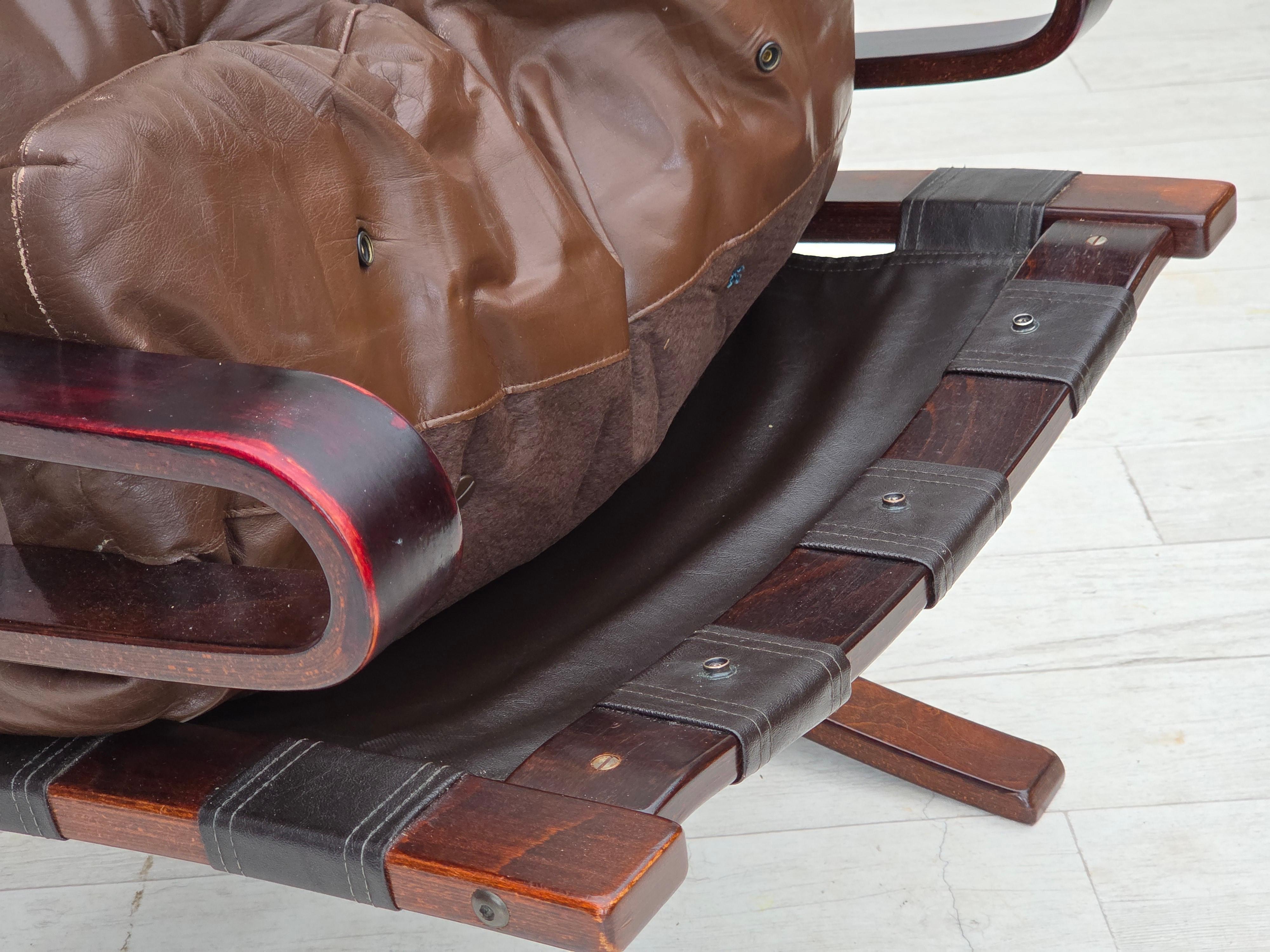 Années 1970, Design/One norvégien par Erde & Nordhal Solheim, chaise longue, modèle 