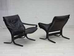 1970s, Norwegian design by Ingmar Relling, model "Siesta", furniture leather.