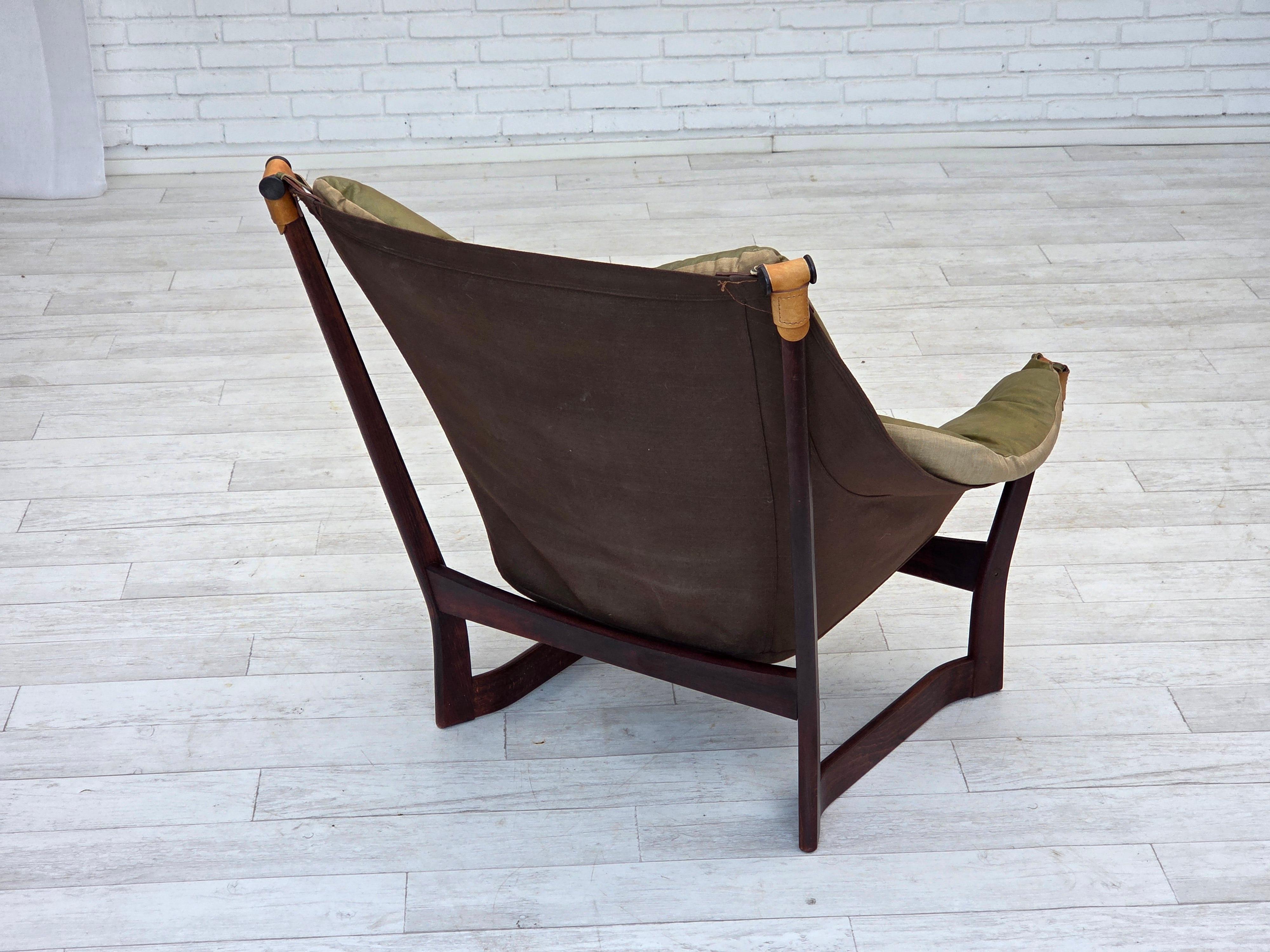 Leather 1970s, Norwegian design by Tormod Alnæs for Sørlie Møbler, 