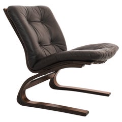 1970s Norwegian Leather Lounge Chair