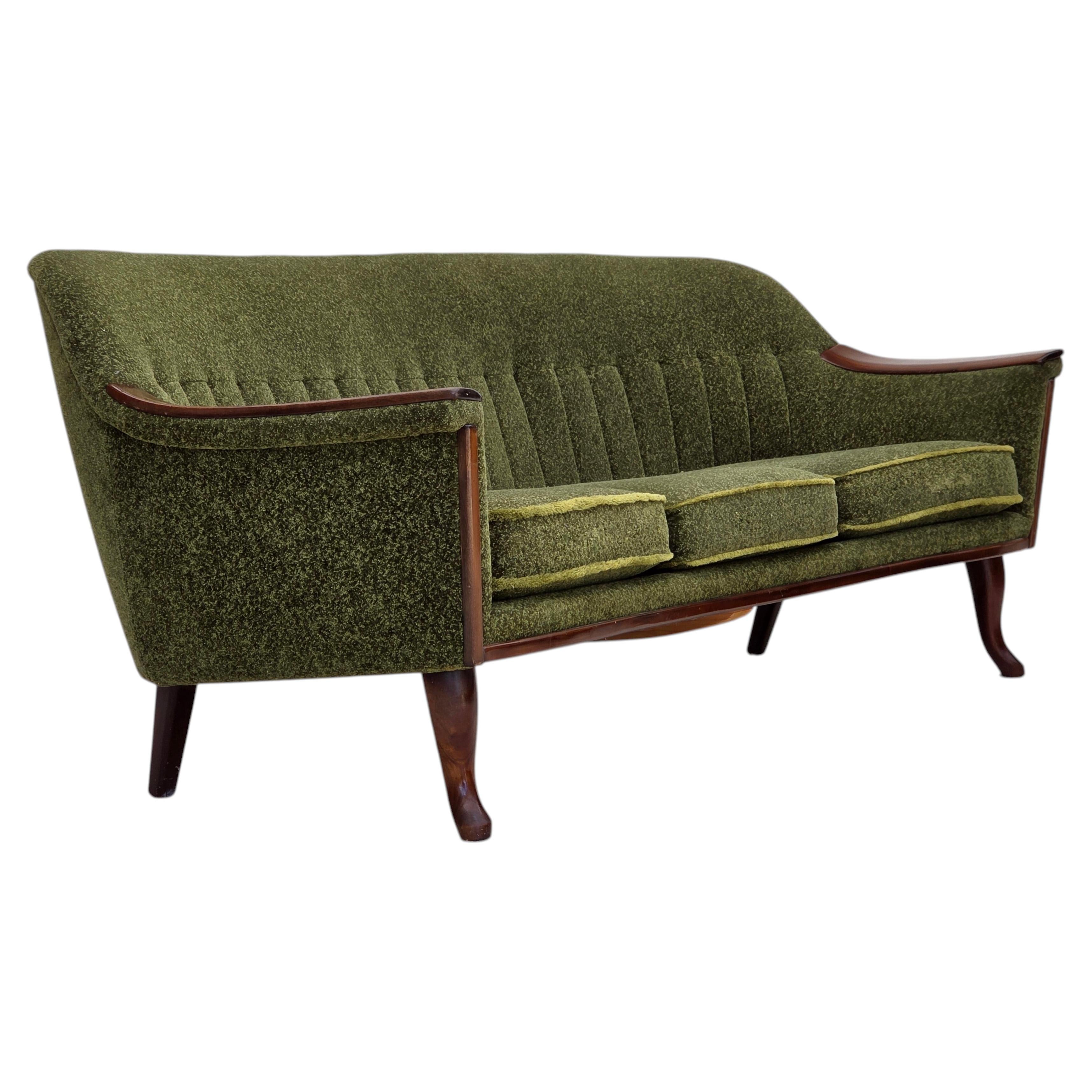 1970s, Norwegian vintage 3-seater sofa, teak wood.