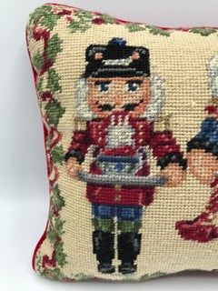 1970s Nutcracker Needlepoint Pillow