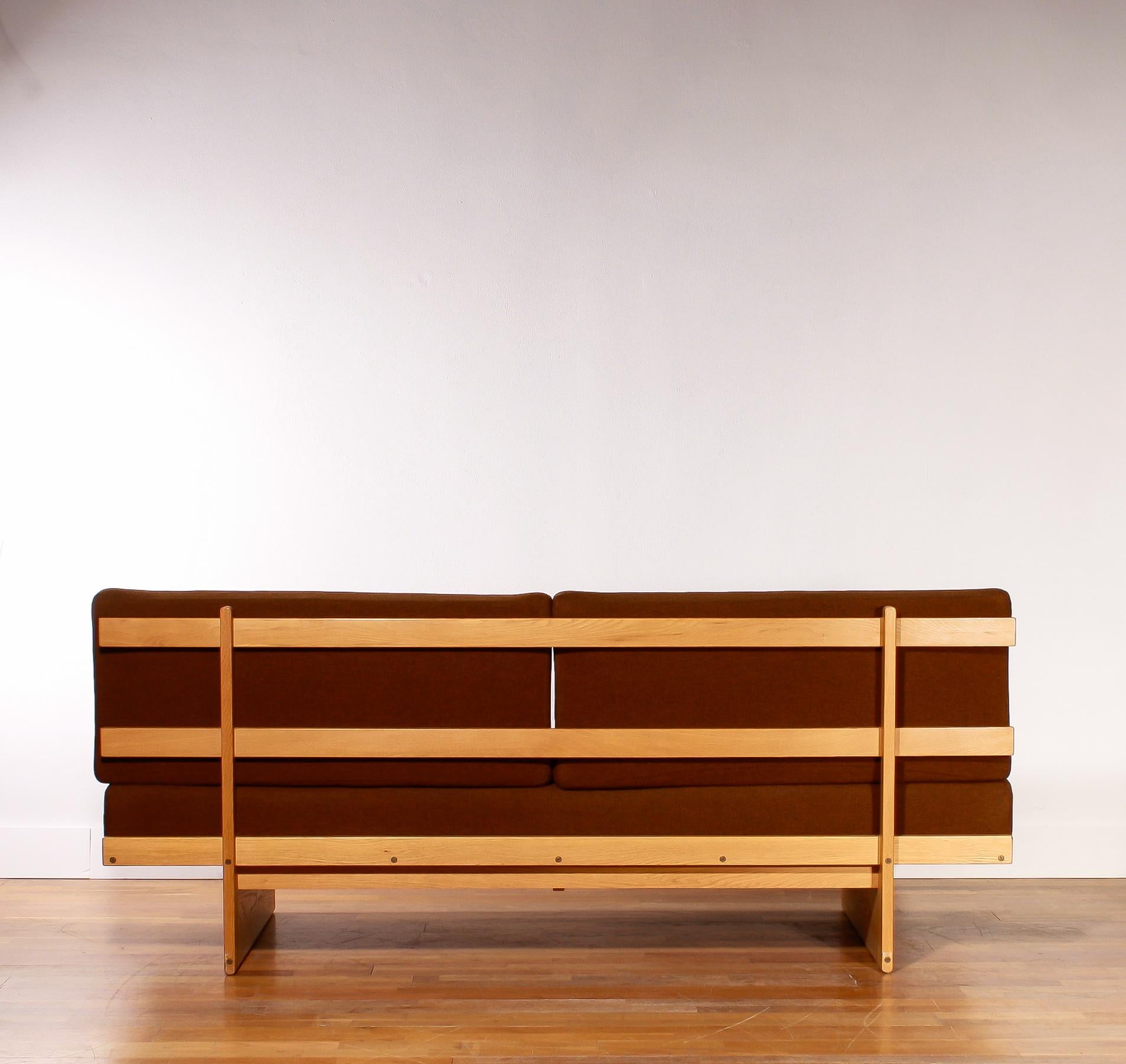 1970s Oak and Wool Sofa / Sleeper by Bra Bohag for DUX 2