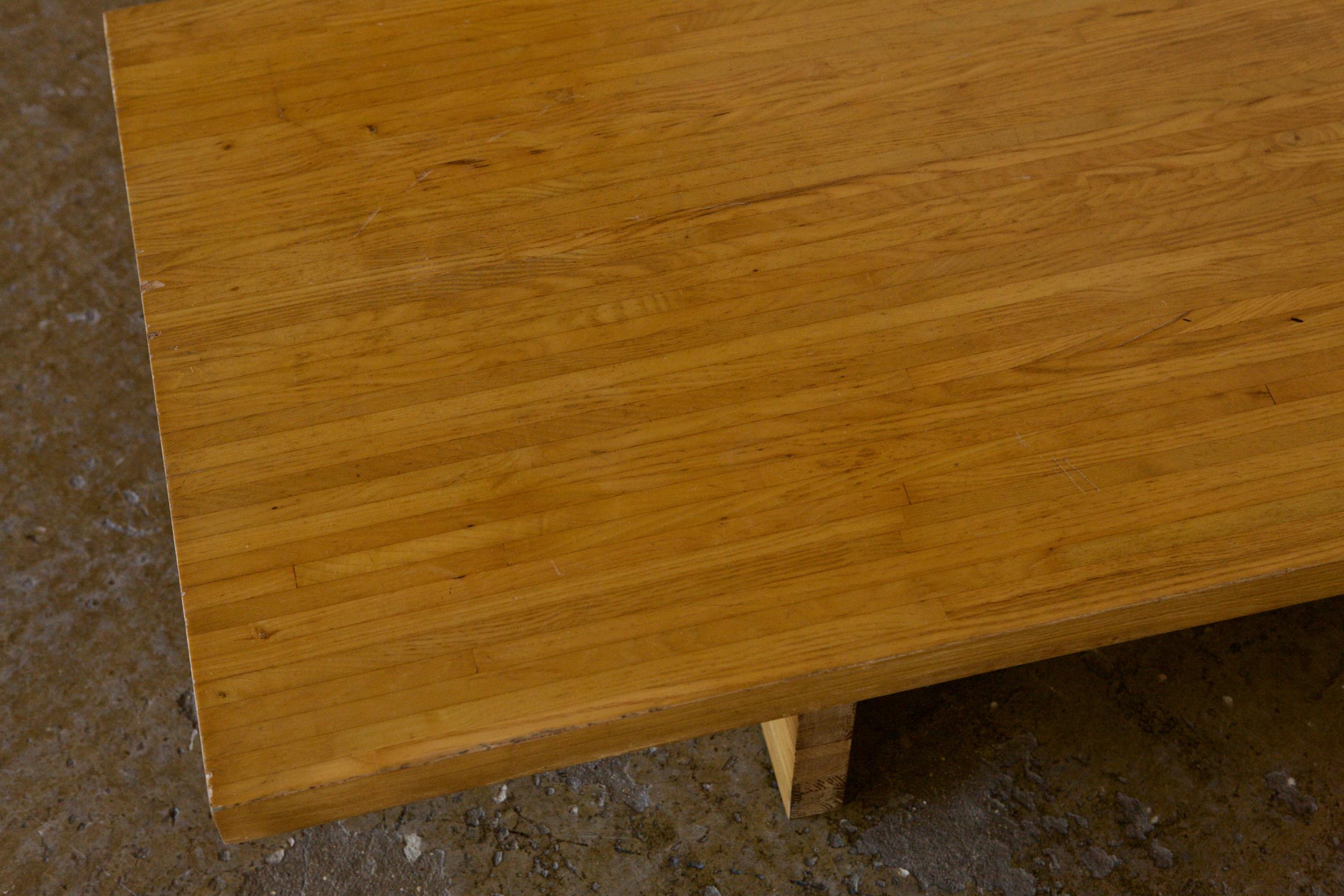 Late 20th Century 1970's Oak Coffee Table For Sale