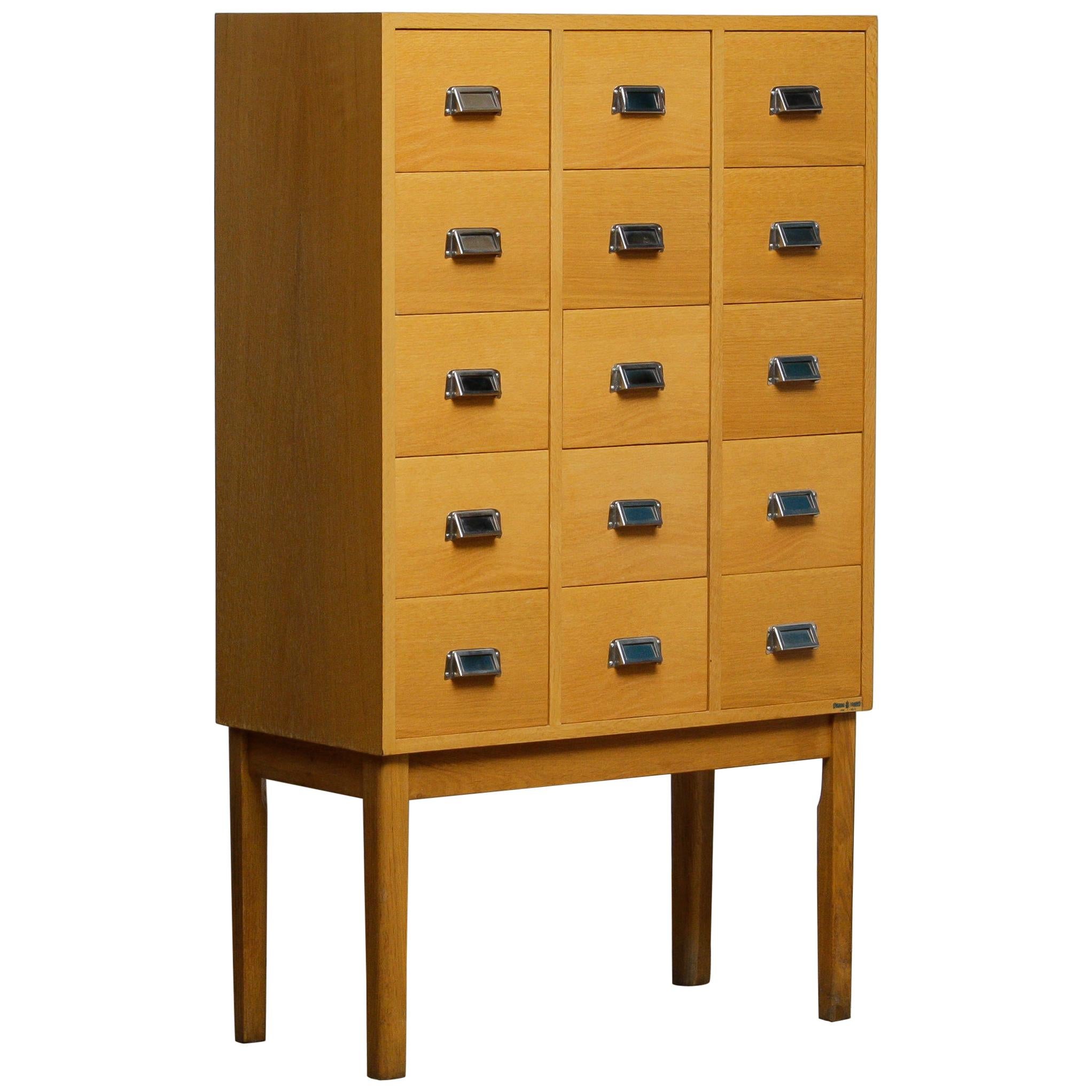1970s, Oak Drawer / Filling Cabinet in Oak and Beech by Lövgrens Traryd, Sweden