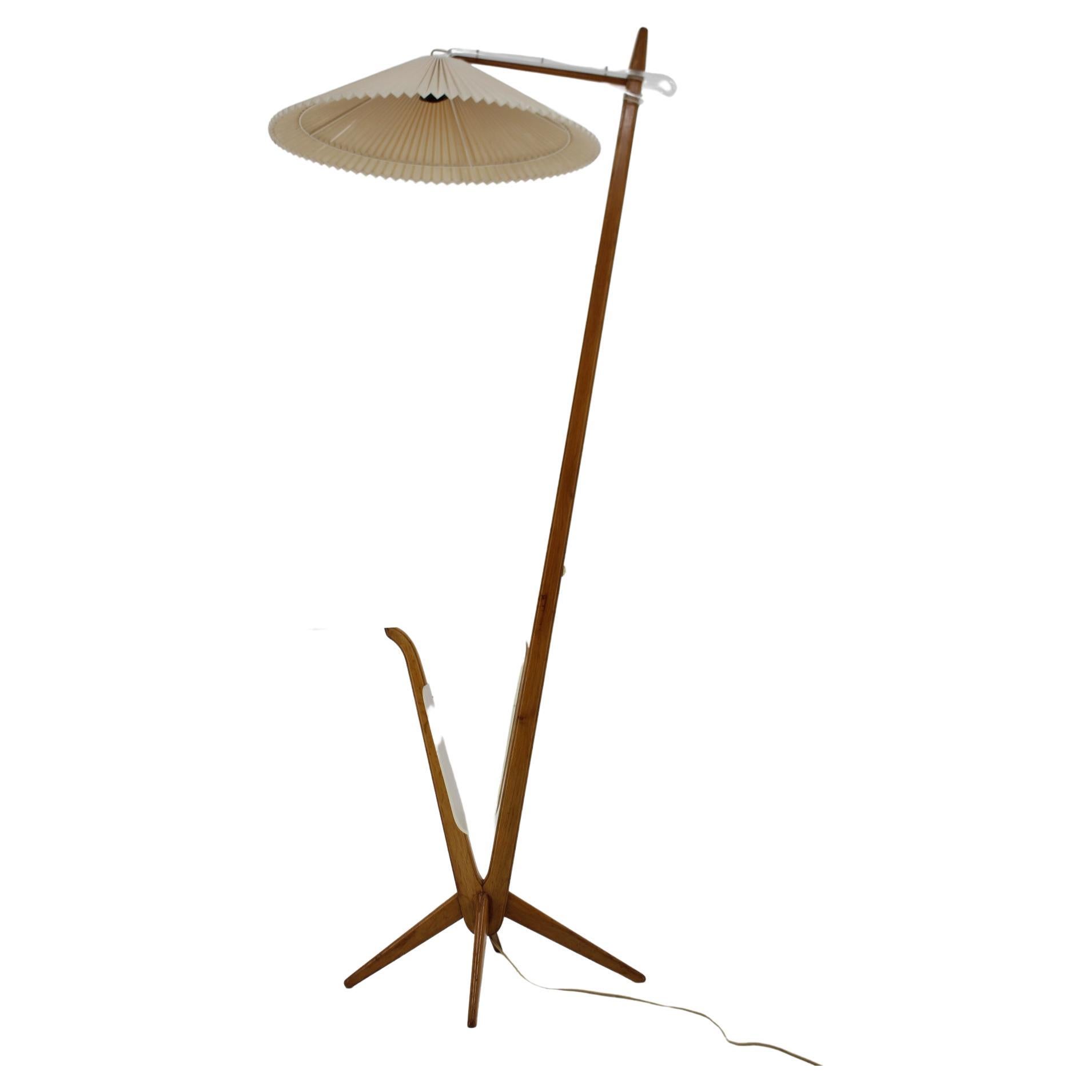 1970s Oak Floor Lamp by Uluv, Czechoslovakia For Sale