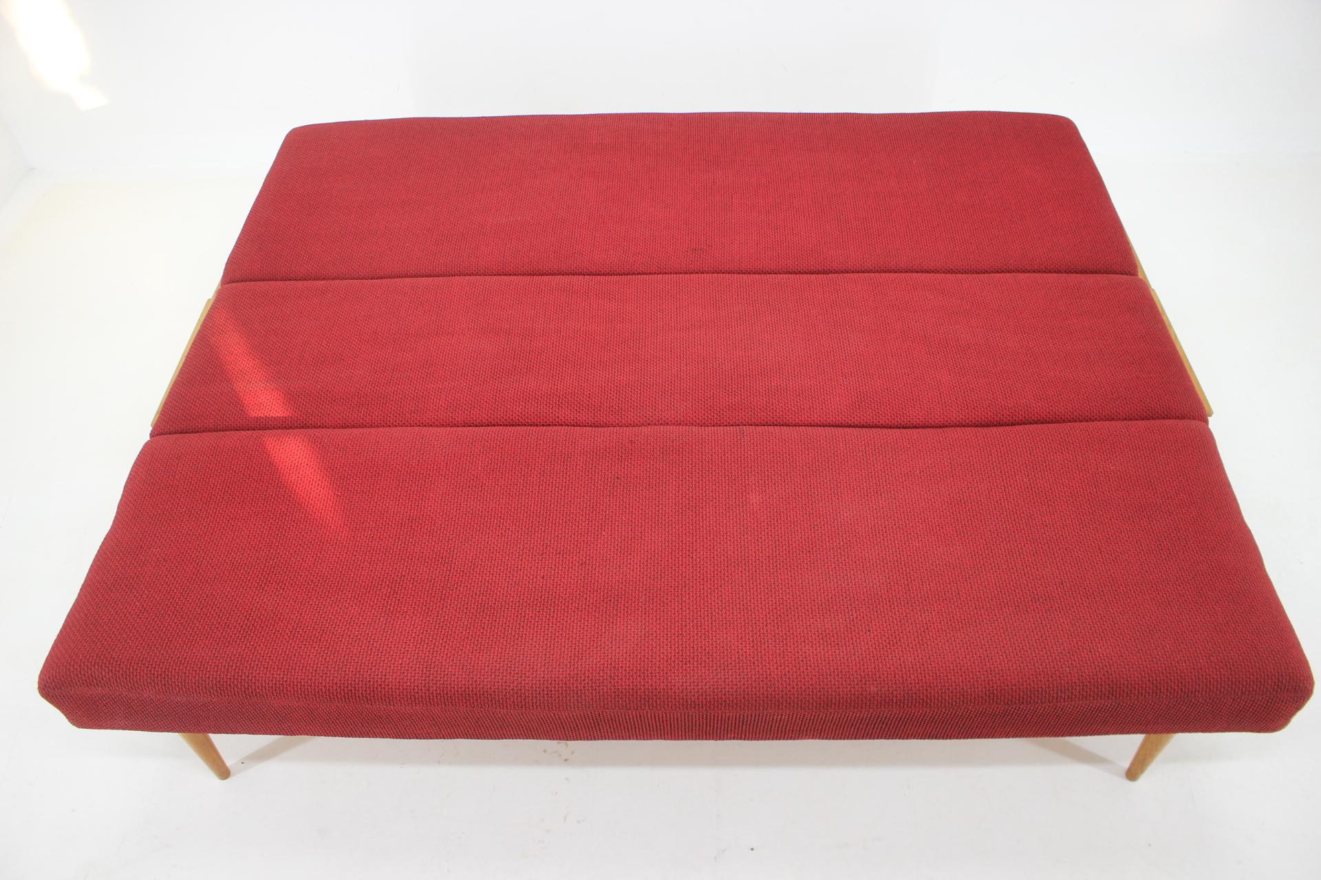 1970s Oak Transformable Sofa , Czechoslovakia 6