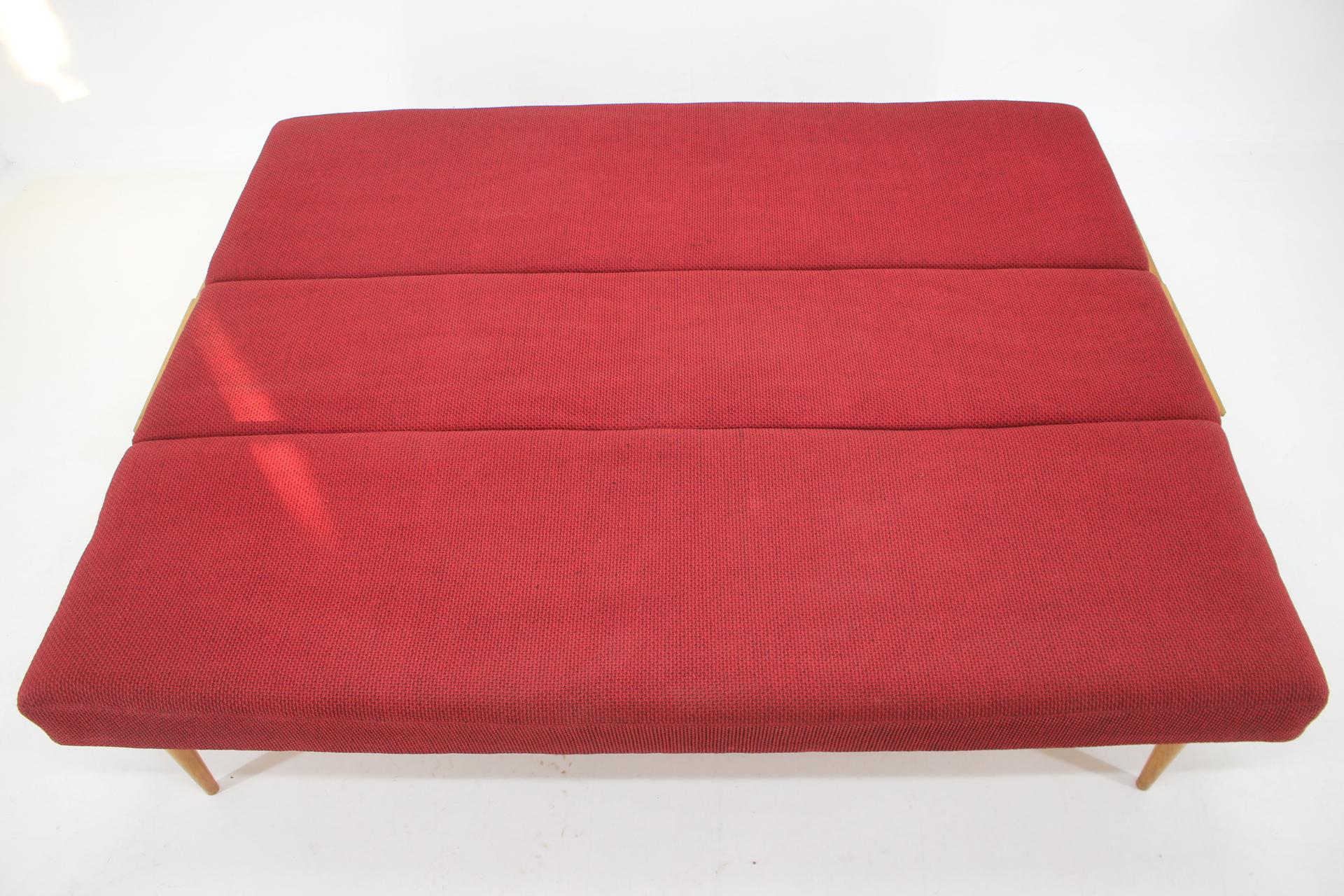 1970s Oak Transformable Sofa , Czechoslovakia 7