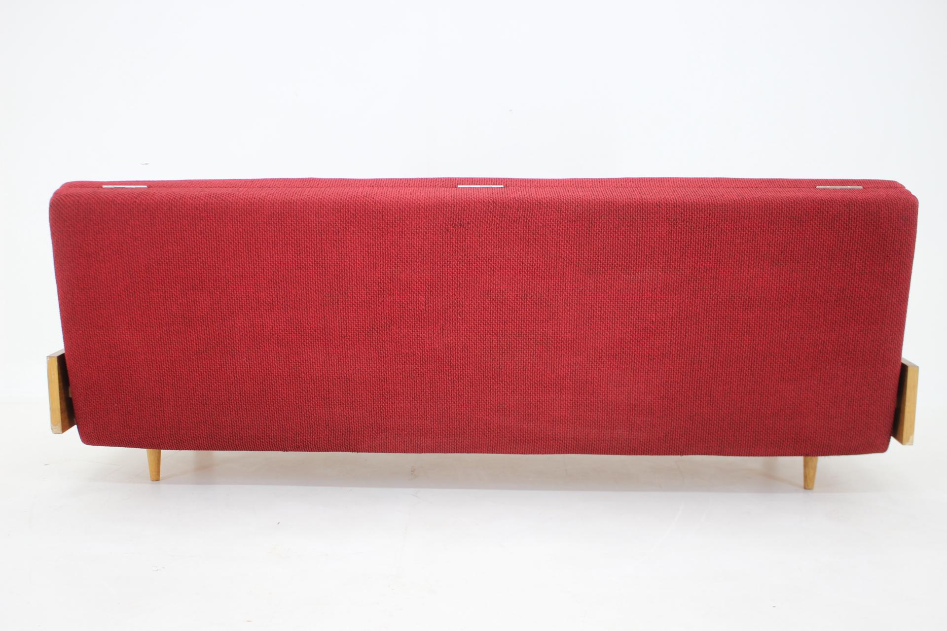 1970s Oak Transformable Sofa , Czechoslovakia 9