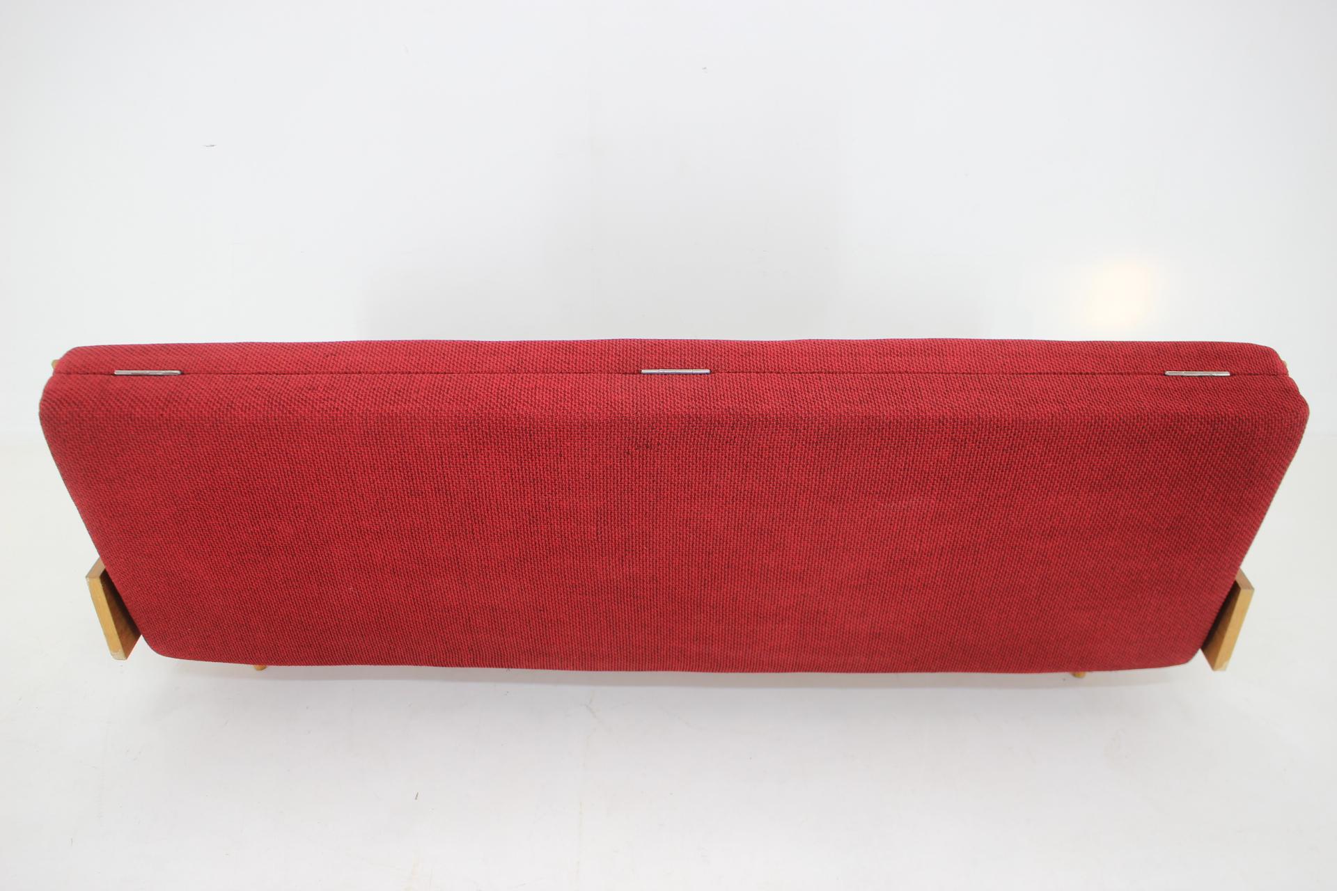 1970s Oak Transformable Sofa , Czechoslovakia 11