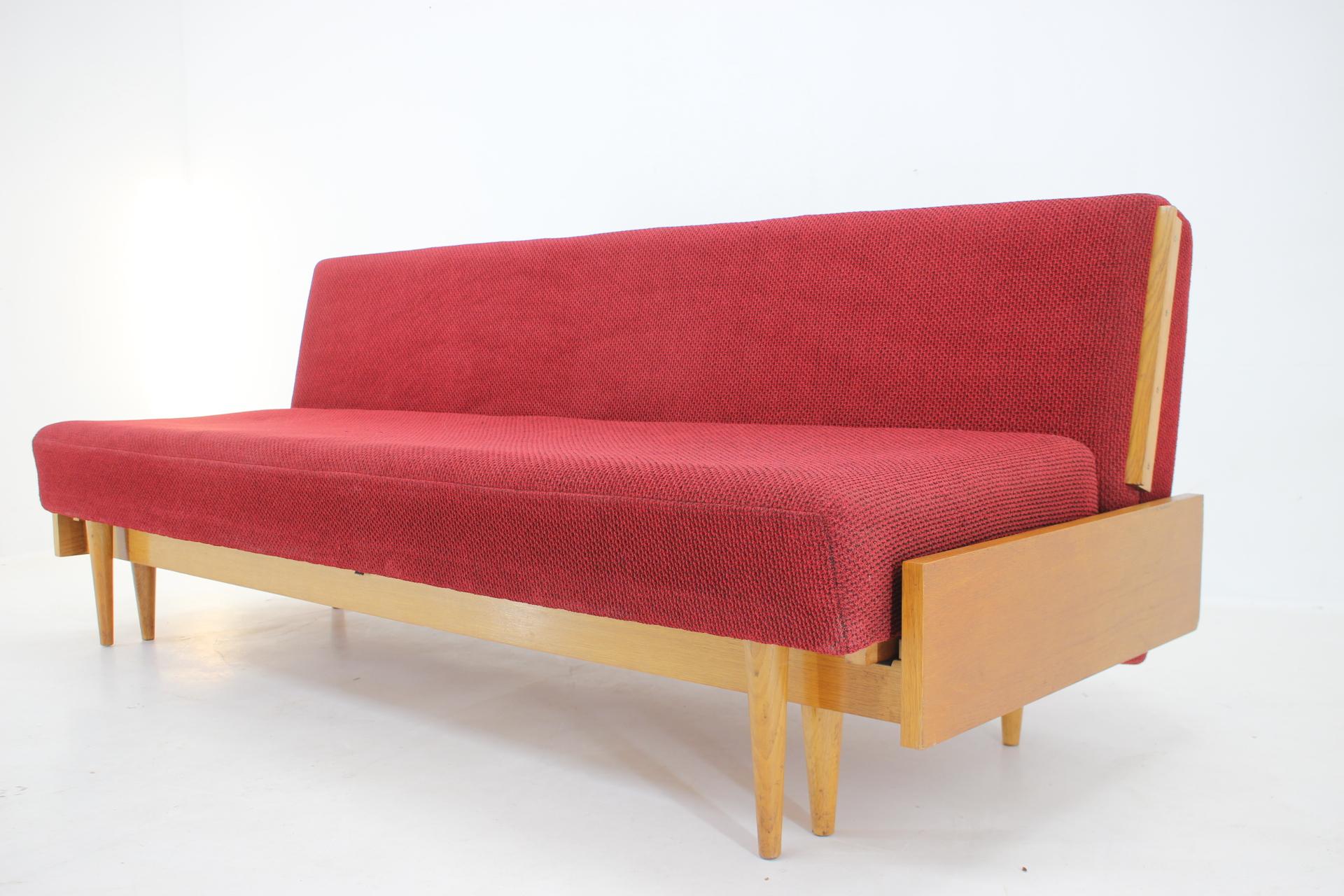 Late 20th Century 1970s Oak Transformable Sofa , Czechoslovakia