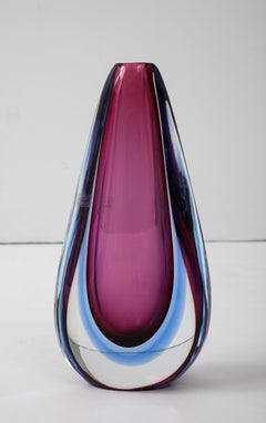 1970's Oball Murano Teardrop Vase