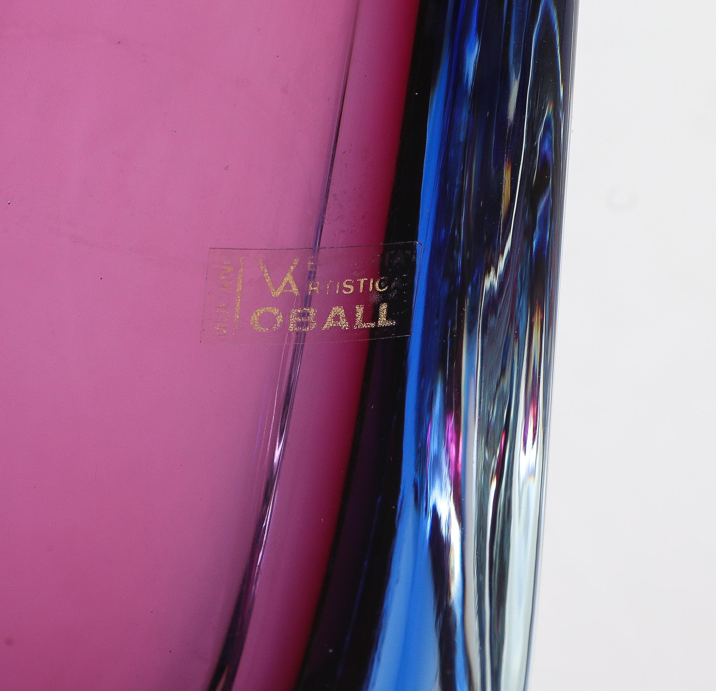 Late 20th Century 1970's Oball Murano Teardrop Vase For Sale