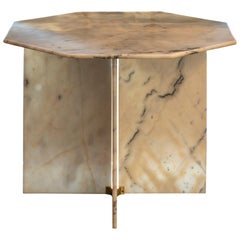 1970s Italian Octagonal Arabescato Cervaiole Marble Table