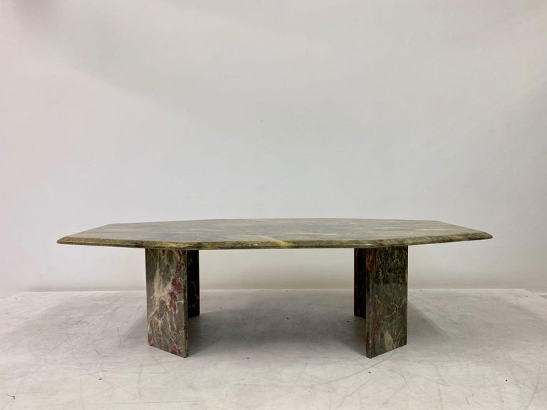 1970s Octagonal Green Onyx Marble Coffee Table at 1stDibs