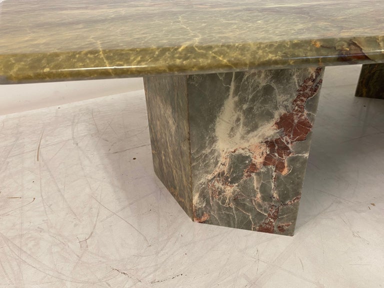 1970s Octagonal Green Onyx Marble Coffee Table at 1stDibs