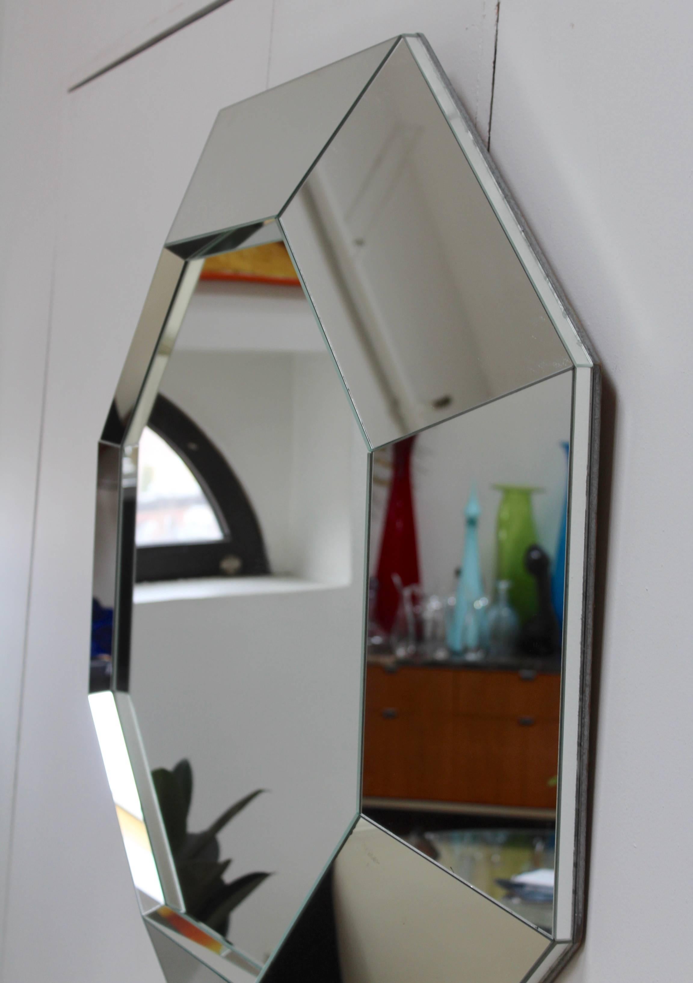 1970s Octagonal Mirror by Gampel-Stoll 2