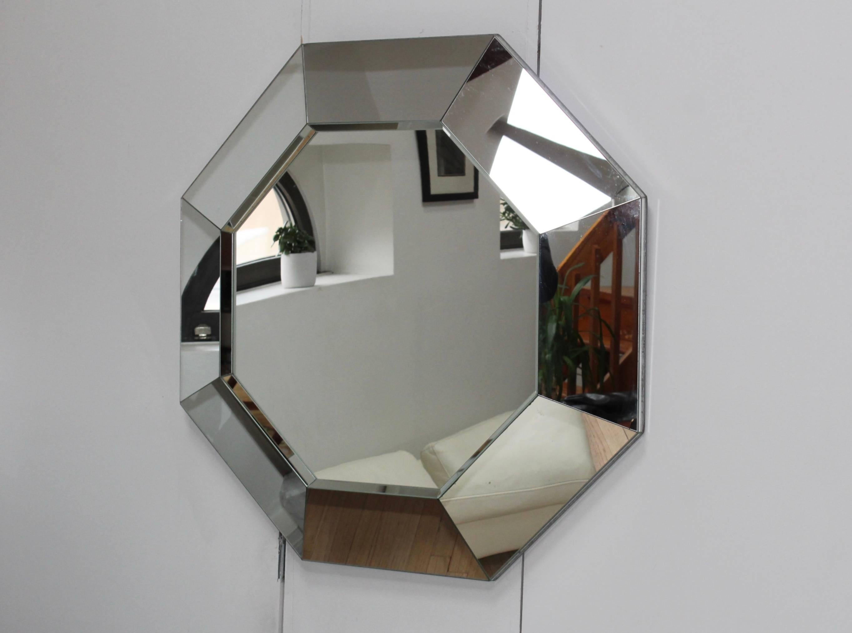 1970s Octagonal Mirror by Gampel-Stoll 3