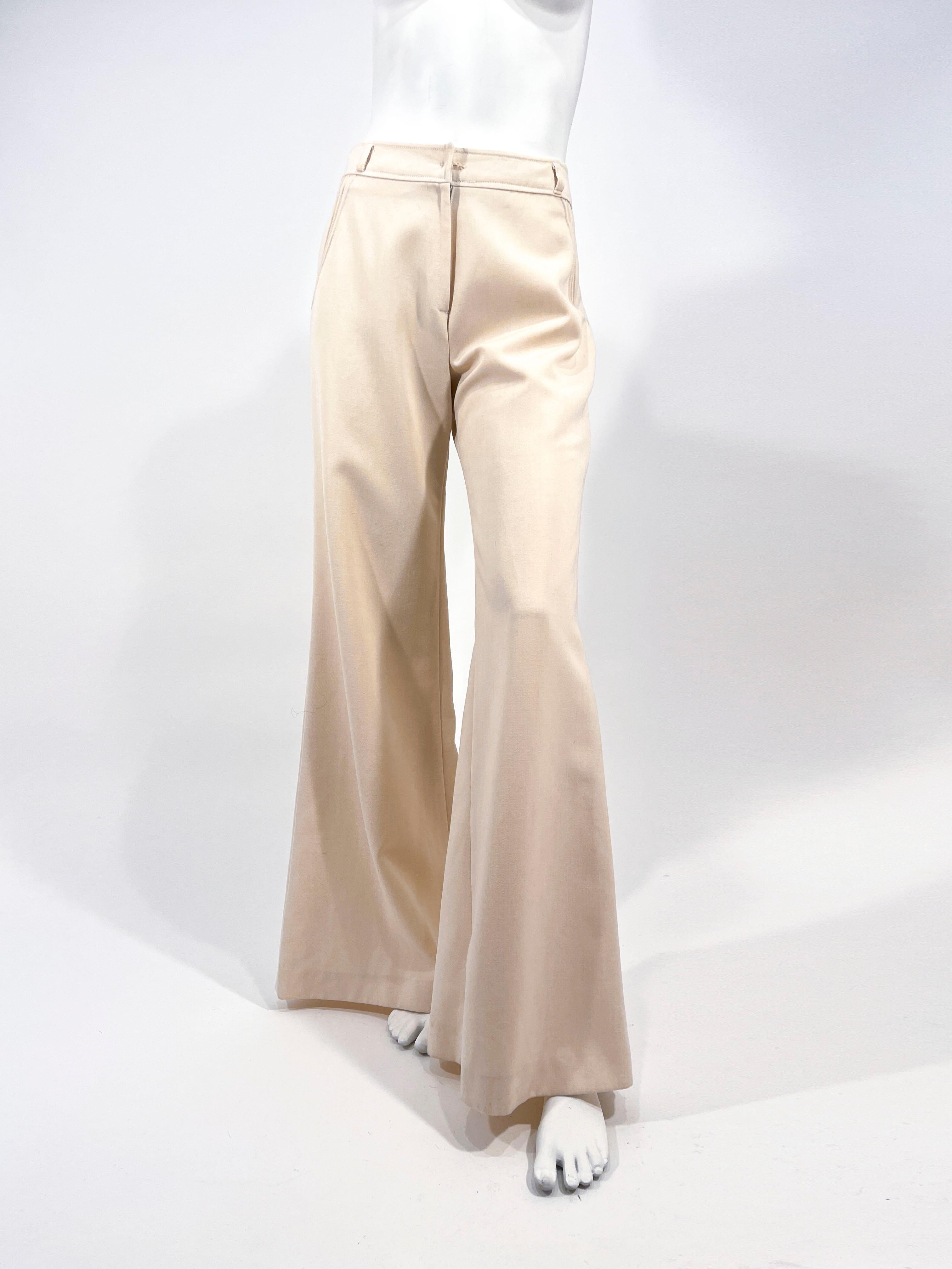 1970s Off-white Bellbottoms Pants In Good Condition In San Francisco, CA