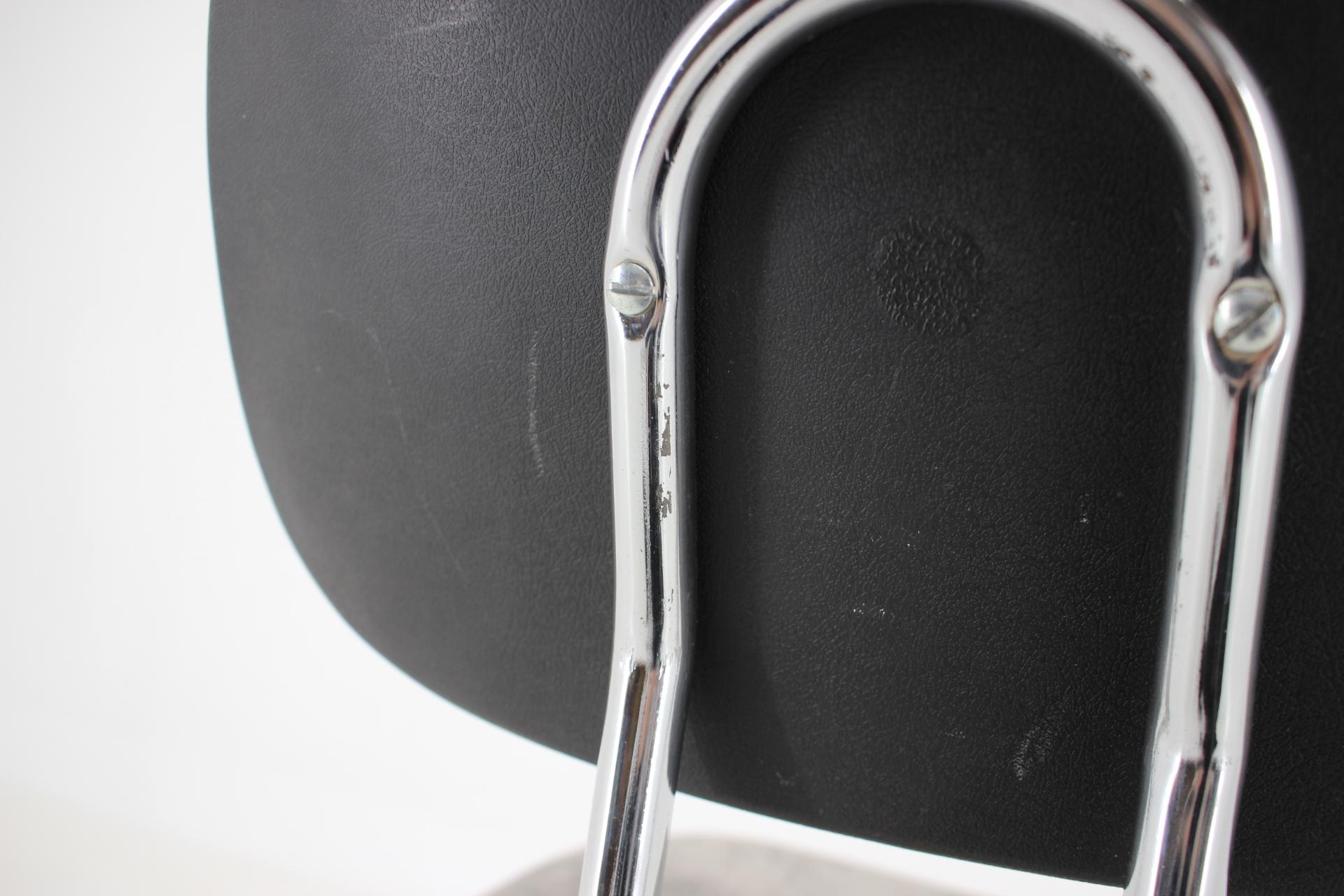 Silla de oficina de cuero de los años 70, Alemania en venta 7