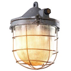Vintage 1970s OKS -1 Industrial Lamp Raw