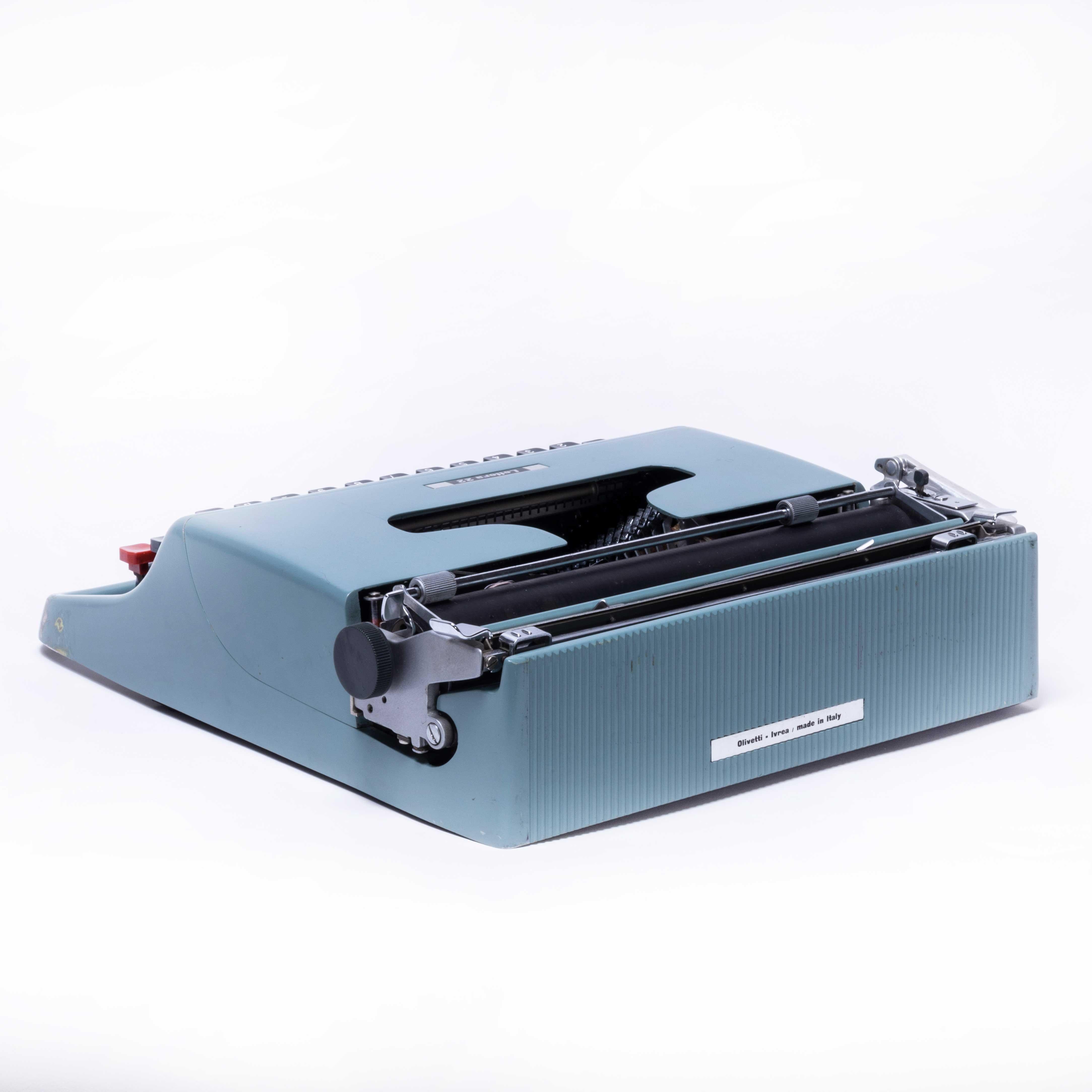 European 1970's Olivetti Lettera 22 Typewriter