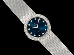 1970's OMEGA Vintage Ladies SS Steel & Diamond Bracelet Watch - Mint
