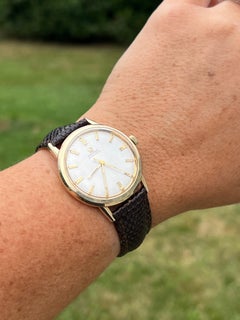 1970s Omega Watch with 10K Yellow Gold Filled Bezel and Stainless Steel Back