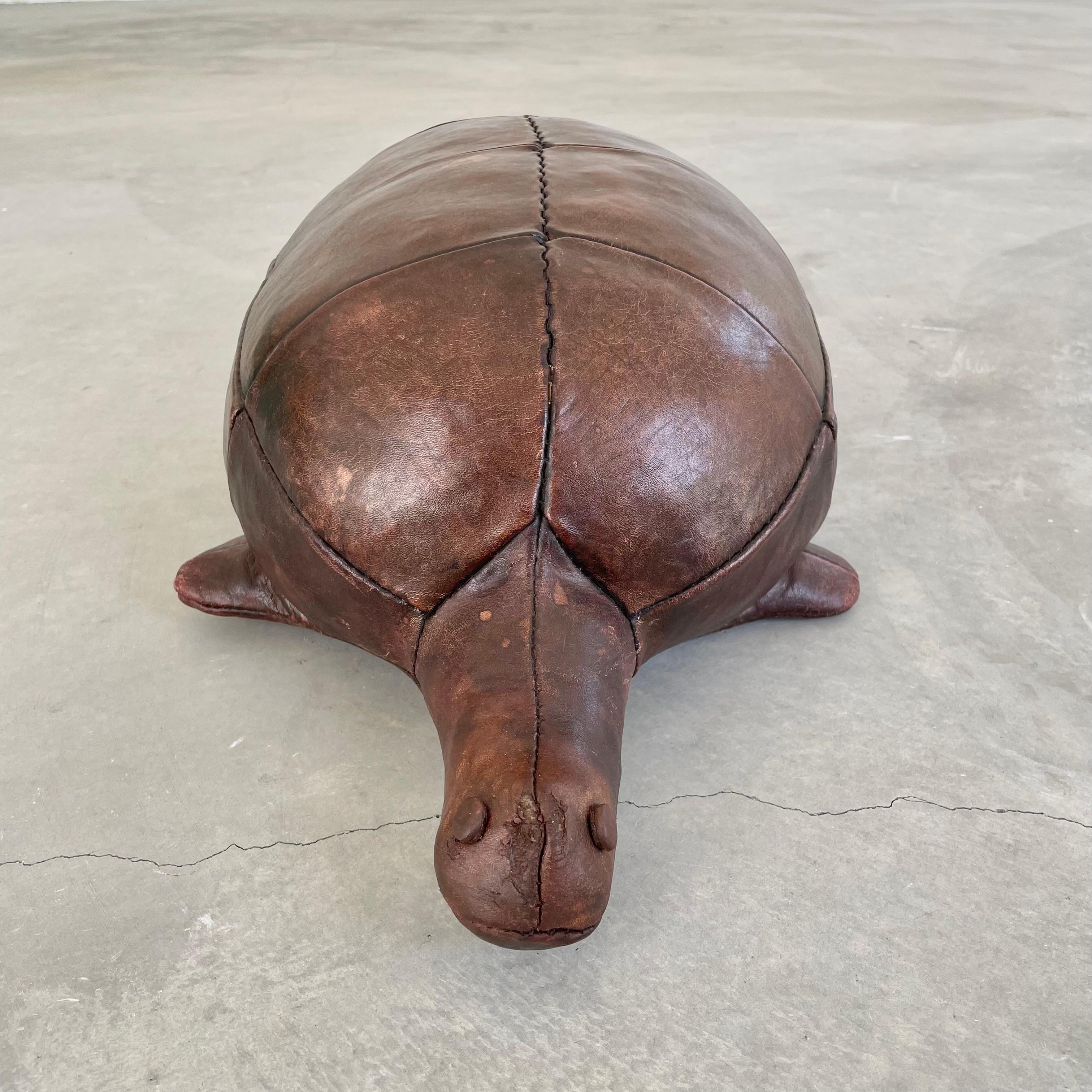 English 1970s Omersa Leather Turtle