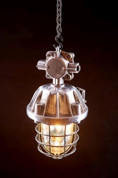 1970s OMP-300 Explosion-Proof Lamp Polished