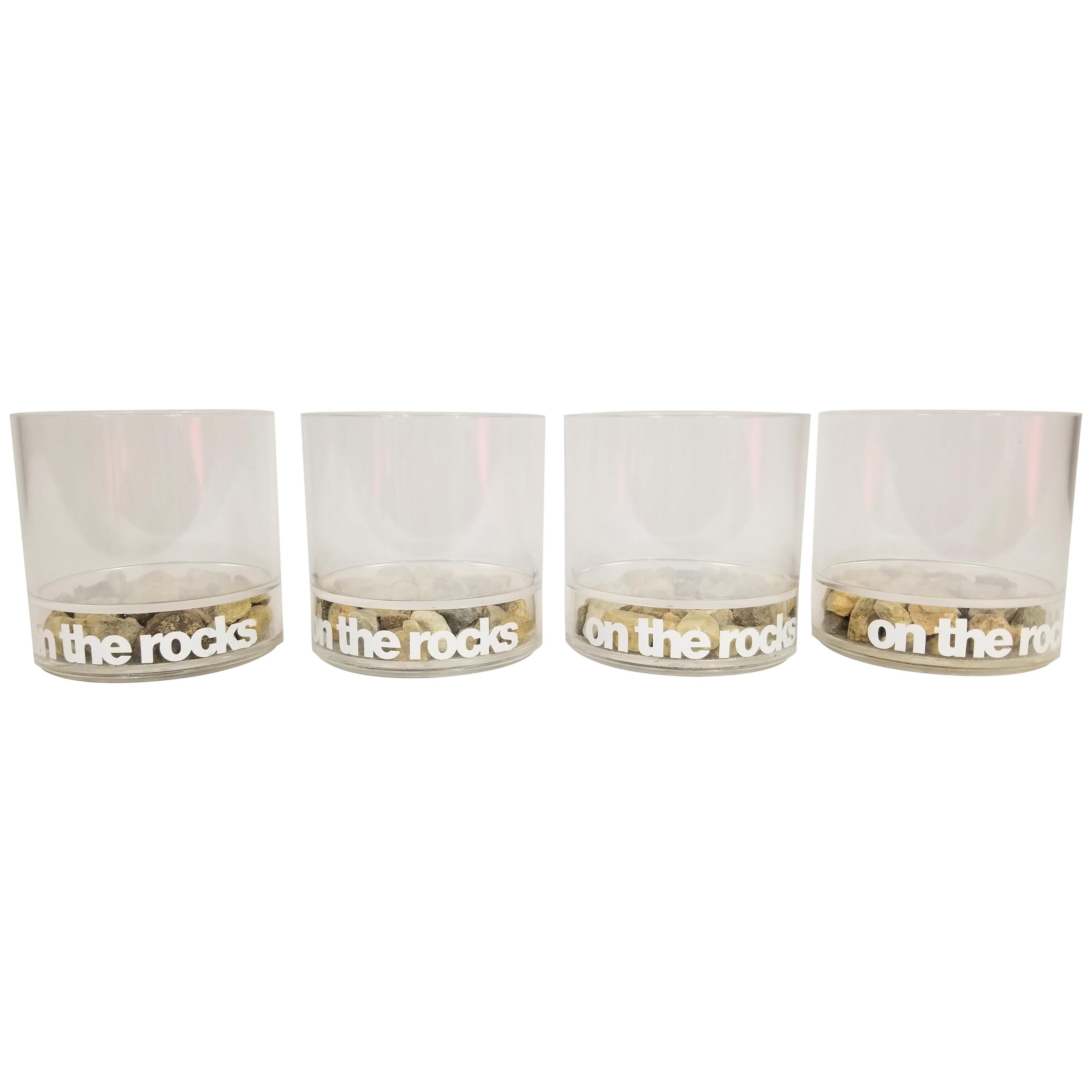 1970s "On The Rocks" Acrylic Glasses