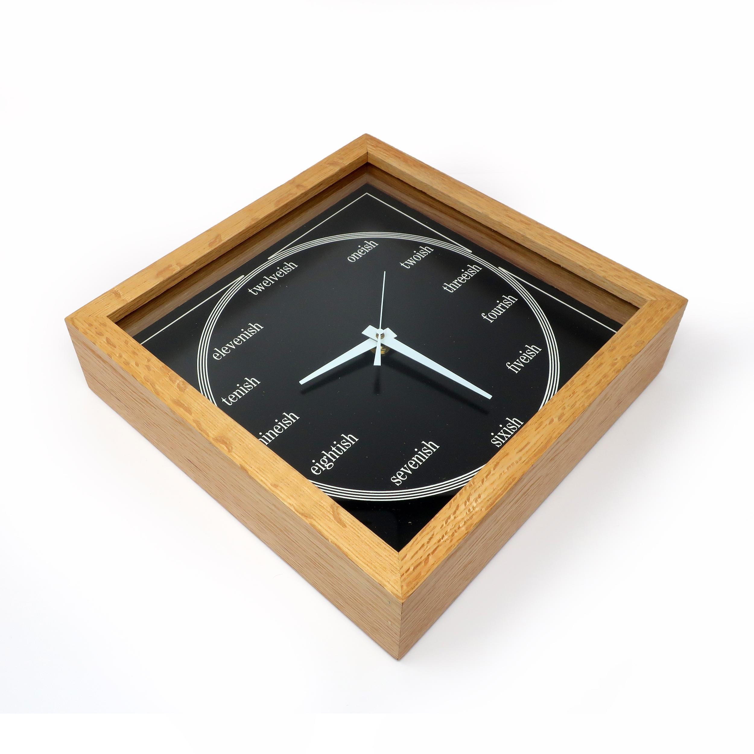 1970s Oneish, Twoish, Threeish Wall Clock by Bill Miller In Good Condition In Brooklyn, NY