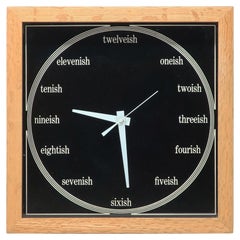 Horloge murale des années 1970 Oneish, Twoish, Threeish de Bill Miller