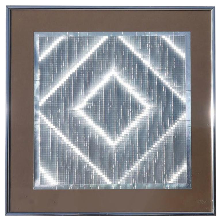 1970s Op Art Foil Painting