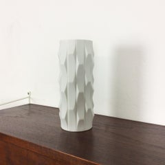 1970s OP Art Vase Porcelain Vase by Heinrich Fuchs for Hutschenreuther, Germany