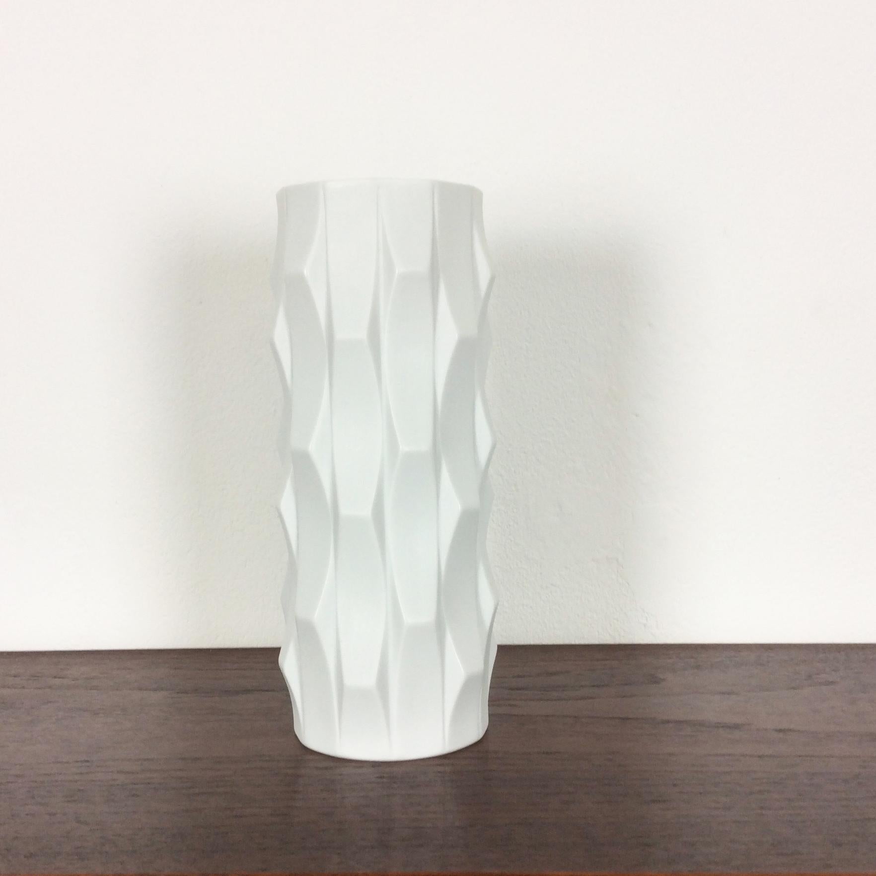 Glass 1970s OP Art Vase Porcelain Vase by Heinrich Fuchs for Hutschenreuther, Germany For Sale