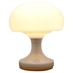 Vintage 1970s Opaline Glass Table Lamp, Czechoslovakia